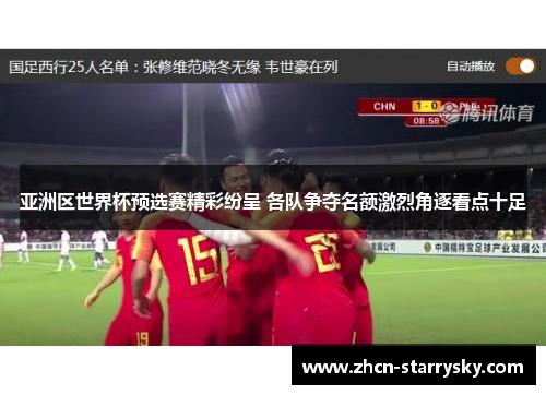 亚洲区世界杯预选赛精彩纷呈 各队争夺名额激烈角逐看点十足