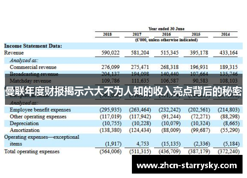 曼联年度财报揭示六大不为人知的收入亮点背后的秘密